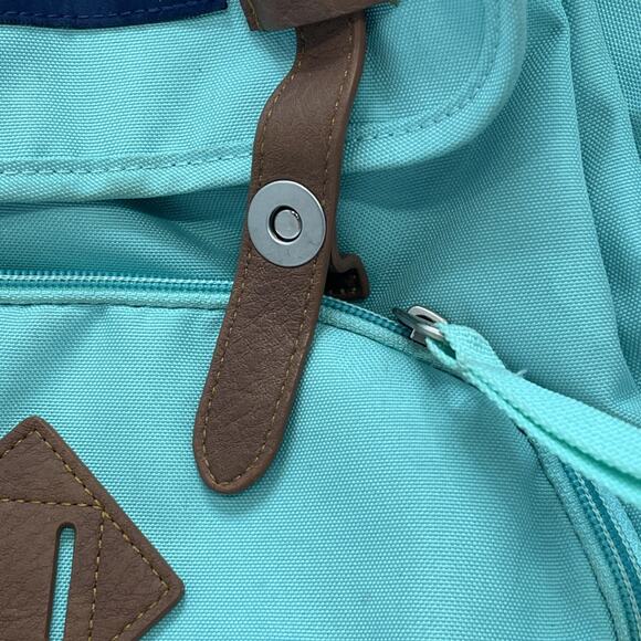 Jansport Backpack Bag Pouch Flip Top Teal , Turquoise, Aqua - Picture 3 of 11